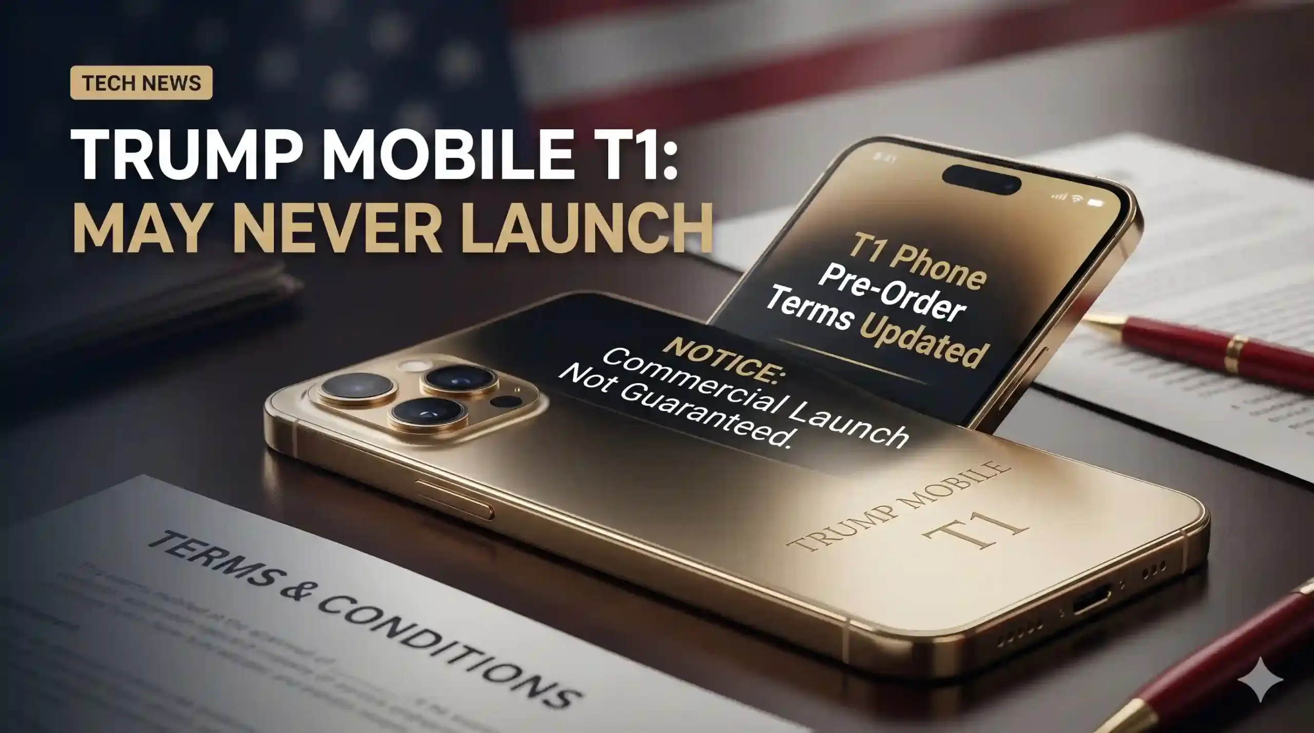 Trump Mobile T1 Phone Updated Terms Reveal Device May Never Launch